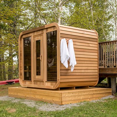 outdoor cube sauna