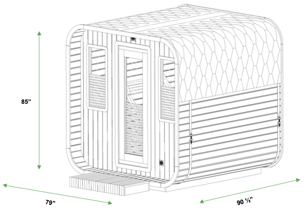 Canadian 4 6 Person Red Cedar Outdoor Sauna Saunaspapool